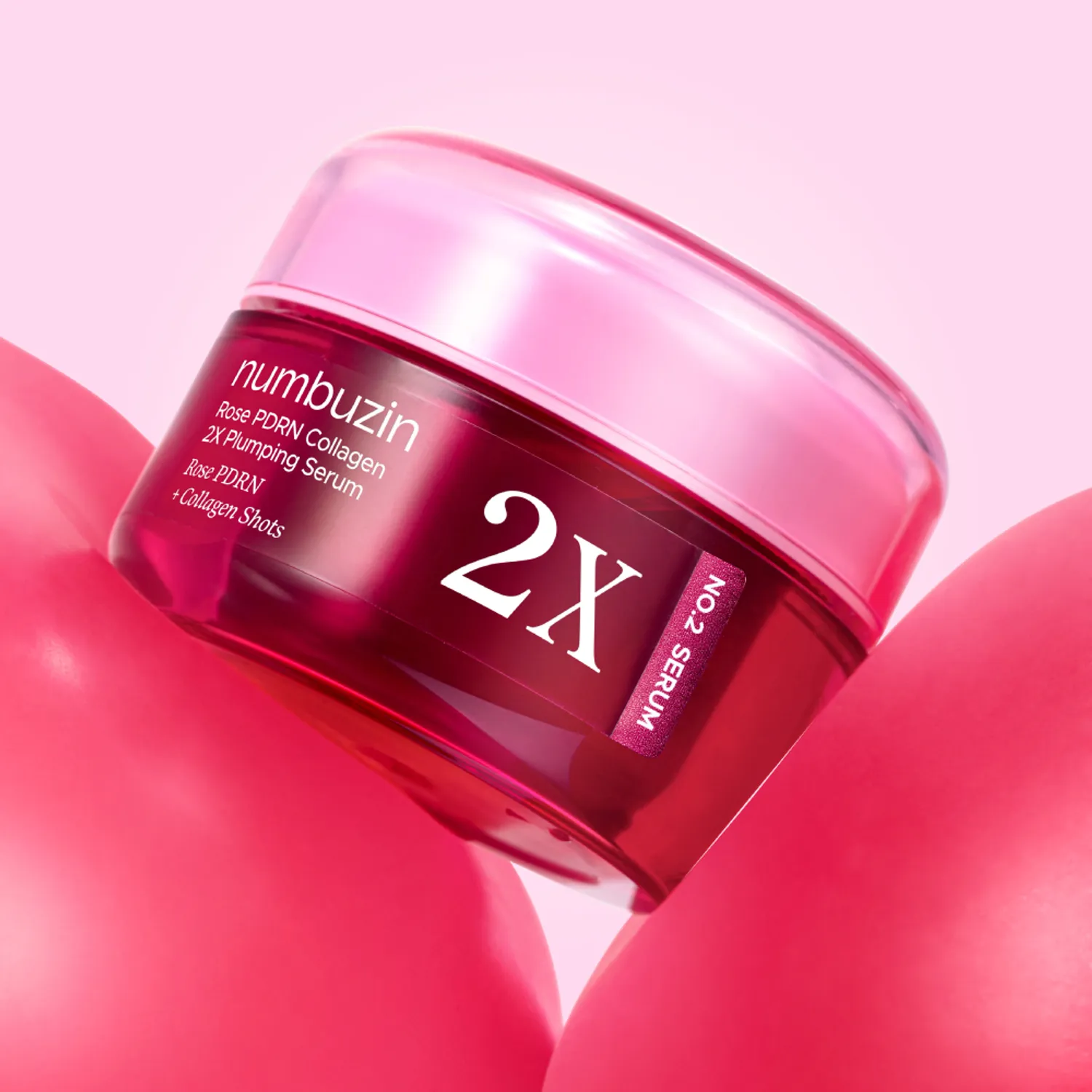 سرم کلاژن رز حجم‌دهنده و ترمیم کننده نامبوزین شماره ۲ مدل Rose PDRN Collagen 2X