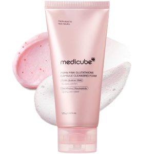 فوم شستشوی PDRN  و گلوتاتیون صورت مدیکیوب PDRN Pink Glutathione Capsule Cleansing Foam