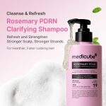 شامپو  رزماری و pdrn مدیکیوب خنک کننده و ضخیم کننده تار مو| 400 میل Medicube Rosemary PDRN Cooling Thickening Shampoo