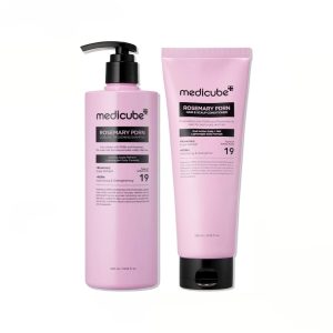 ست شامپو و نرم‌کننده رزماری و pdrn مدیکیوب Medicube Rosemary PDRN Hair Care Set
