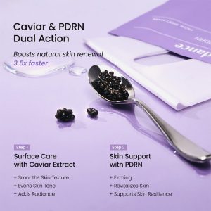 ماسک ورقه‌ای PDRN و خاویار بایودنس ترمیم کننده و جوانساز
