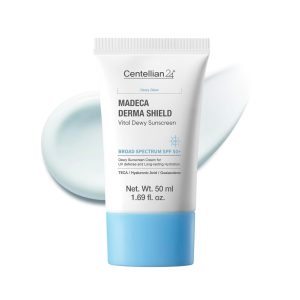 ضدآفتاب مدکا مرطوب‌کننده سنتلیان 24 50 میل Centellian24 Madeca Derma Shield Vital Dewy Sunscreen SPF50+