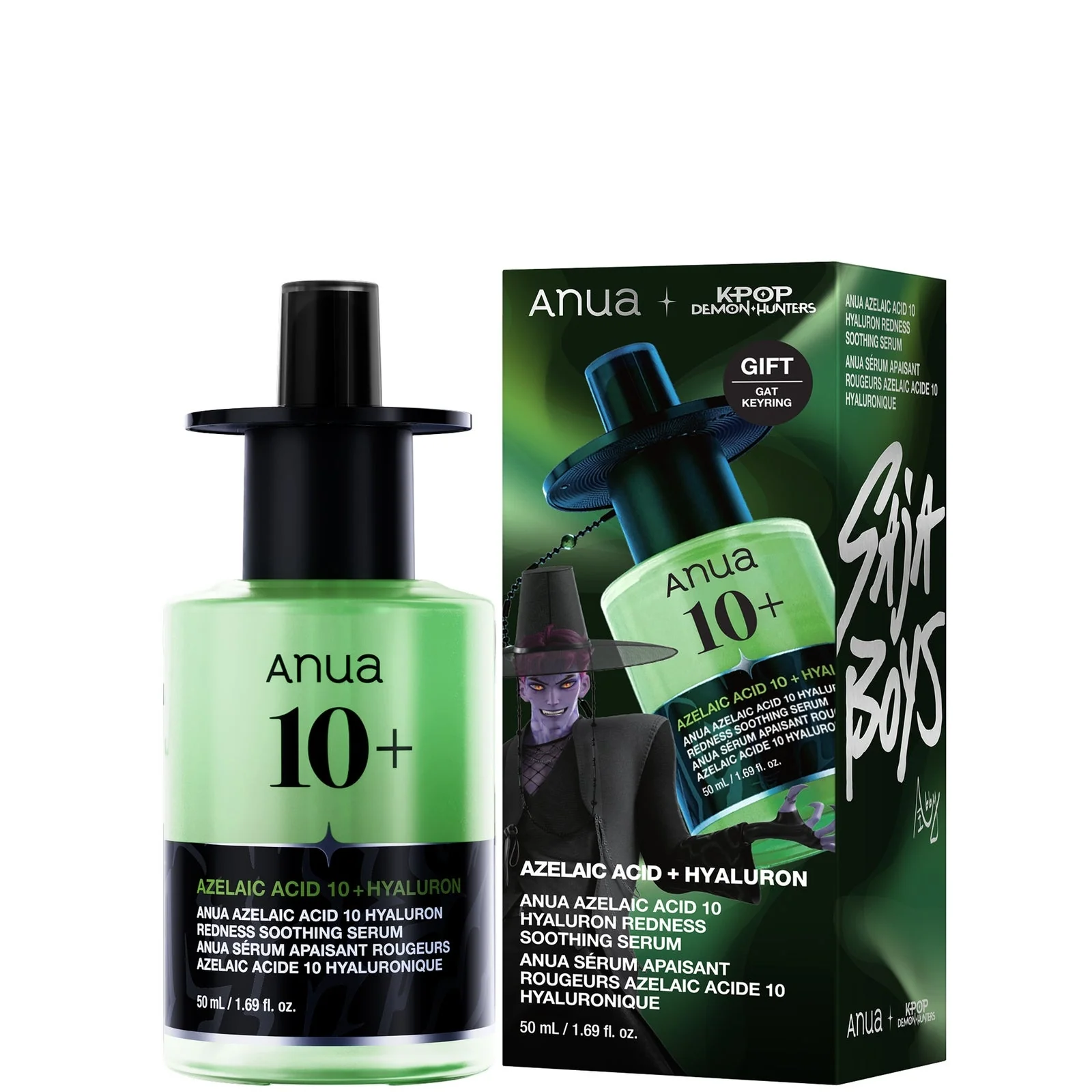 سرم آزالئیک اسید ۱۰٪ آنوا 50 میل مدل کی پاپ K-Pop Demon Hunters Anua Azelaic Acid 10 Hyaluron Redness Soothing Serum – K-Pop Demon Hunters Edition 50ml